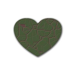 Alien Wires Texture Rubber Coaster (heart)  by BangZart