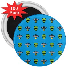 Alien Pattern 3  Magnets (100 Pack) by BangZart