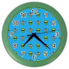 Alien Pattern Color Wall Clocks by BangZart