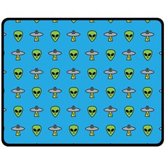 Alien Pattern Fleece Blanket (medium)  by BangZart