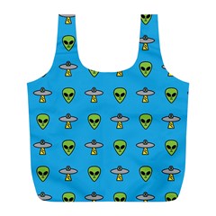 Alien Pattern Full Print Recycle Bags (l)  by BangZart