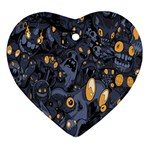 Monster Cover Pattern Ornament (Heart) Front