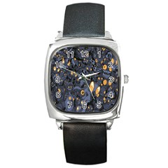 Monster Cover Pattern Square Metal Watch by BangZart