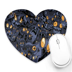 Monster Cover Pattern Heart Mousepads by BangZart