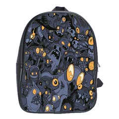 Monster Cover Pattern School Bags (xl)  by BangZart