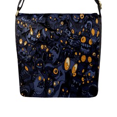 Monster Cover Pattern Flap Messenger Bag (l)  by BangZart