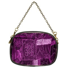 Purple Background Patchwork Flowers Chain Purses (one Side)  by BangZart