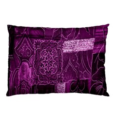 Purple Background Patchwork Flowers Pillow Case (two Sides) by BangZart