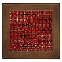 Rust Red Zig Zag Pattern Framed Tiles by BangZart