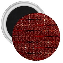 Rust Red Zig Zag Pattern 3  Magnets by BangZart