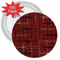 Rust Red Zig Zag Pattern 3  Buttons (100 Pack)  by BangZart