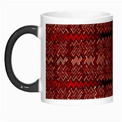 Rust Red Zig Zag Pattern Morph Mugs by BangZart