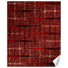 Rust Red Zig Zag Pattern Canvas 16  X 20   by BangZart