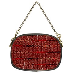 Rust Red Zig Zag Pattern Chain Purses (two Sides)  by BangZart