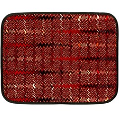 Rust Red Zig Zag Pattern Fleece Blanket (mini) by BangZart