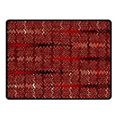 Rust Red Zig Zag Pattern Fleece Blanket (small) by BangZart