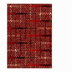 Rust Red Zig Zag Pattern Small Garden Flag (two Sides) by BangZart