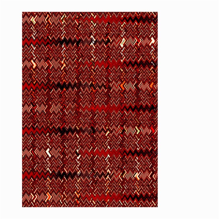 Rust Red Zig Zag Pattern Small Garden Flag (Two Sides)