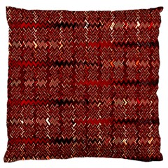 Rust Red Zig Zag Pattern Large Cushion Case (two Sides) by BangZart