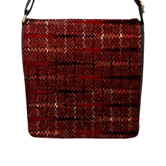 Rust Red Zig Zag Pattern Flap Messenger Bag (l)  by BangZart