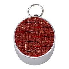 Rust Red Zig Zag Pattern Mini Silver Compasses by BangZart