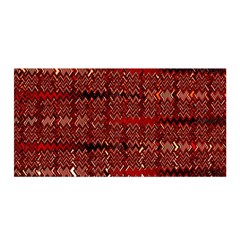 Rust Red Zig Zag Pattern Satin Wrap by BangZart