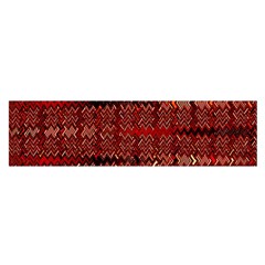 Rust Red Zig Zag Pattern Satin Scarf (oblong) by BangZart