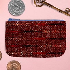 Rust Red Zig Zag Pattern Large Coin Purse