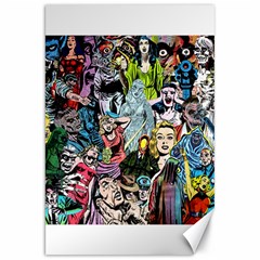 Vintage Horror Collage Pattern Canvas 20  X 30   by BangZart