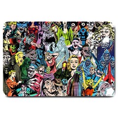 Vintage Horror Collage Pattern Large Doormat  by BangZart