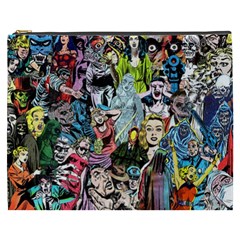 Vintage Horror Collage Pattern Cosmetic Bag (xxxl)  by BangZart