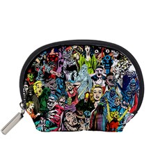 Vintage Horror Collage Pattern Accessory Pouches (small)  by BangZart