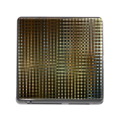 Background Colors Of Green And Gold In A Wave Form Memory Card Reader (square) by BangZart