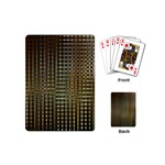 Background Colors Of Green And Gold In A Wave Form Playing Cards (Mini)  Back