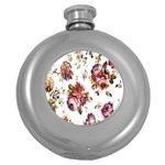 Texture Pattern Fabric Design Round Hip Flask (5 oz) Front