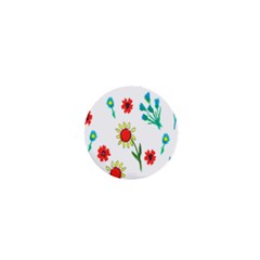 Flowers Fabric Design 1  Mini Buttons by BangZart