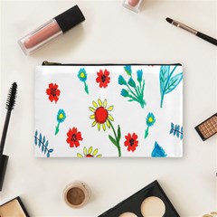 Flowers Fabric Design Cosmetic Bag (medium)  by BangZart