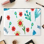 Flowers Fabric Design Cosmetic Bag (XL) Back