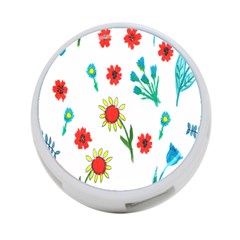 Flowers Fabric Design 4-port Usb Hub (two Sides)  by BangZart