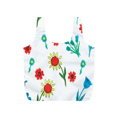 Flowers Fabric Design Full Print Recycle Bags (s)  by BangZart