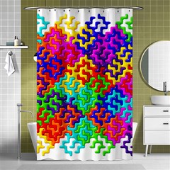 3d Fsm Tessellation Pattern Shower Curtain 48  X 72  (small)  by BangZart