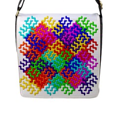 3d Fsm Tessellation Pattern Flap Messenger Bag (l)  by BangZart