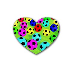 Balls Colors Rubber Coaster (heart)  by BangZart