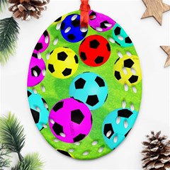 Balls Colors Oval Filigree Ornament (two Sides) by BangZart