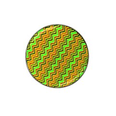 Green Red Brown Zig Zag Background Hat Clip Ball Marker by BangZart