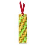 Green Red Brown Zig Zag Background Small Book Marks Front