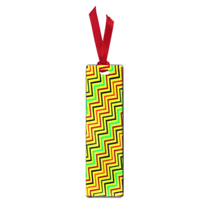 Green Red Brown Zig Zag Background Small Book Marks