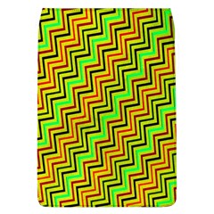 Green Red Brown Zig Zag Background Flap Covers (l)  by BangZart