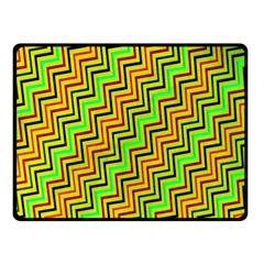 Green Red Brown Zig Zag Background Double Sided Fleece Blanket (small)  by BangZart