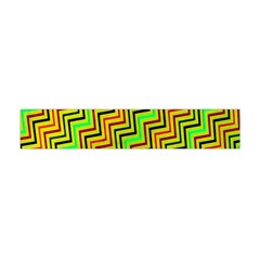 Green Red Brown Zig Zag Background Flano Scarf (mini) by BangZart